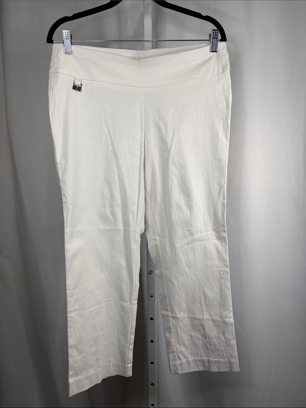 Rafaella White Pull-On Ankle Pants